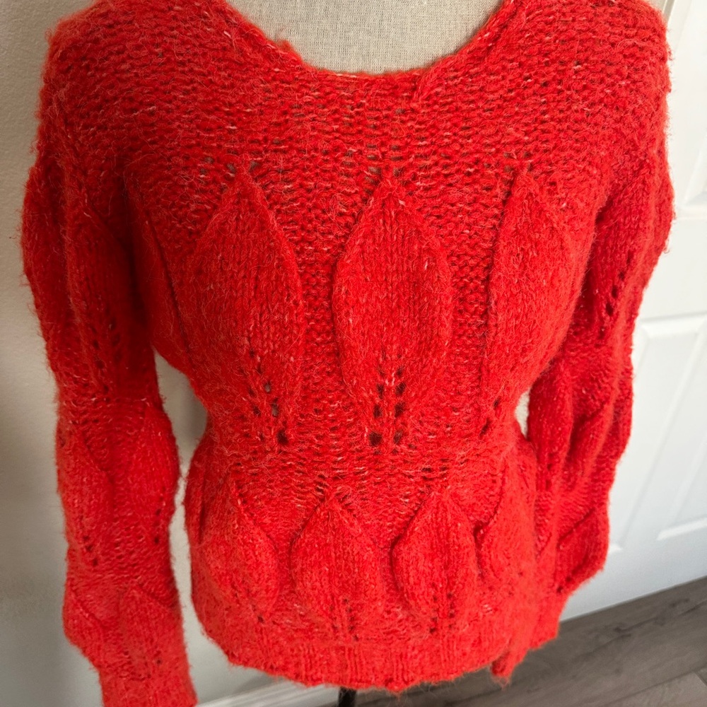 Topshop Vibrant Red Knit Sweater